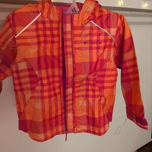 Columbia Kids' Orange and Pink Plaid Jacket